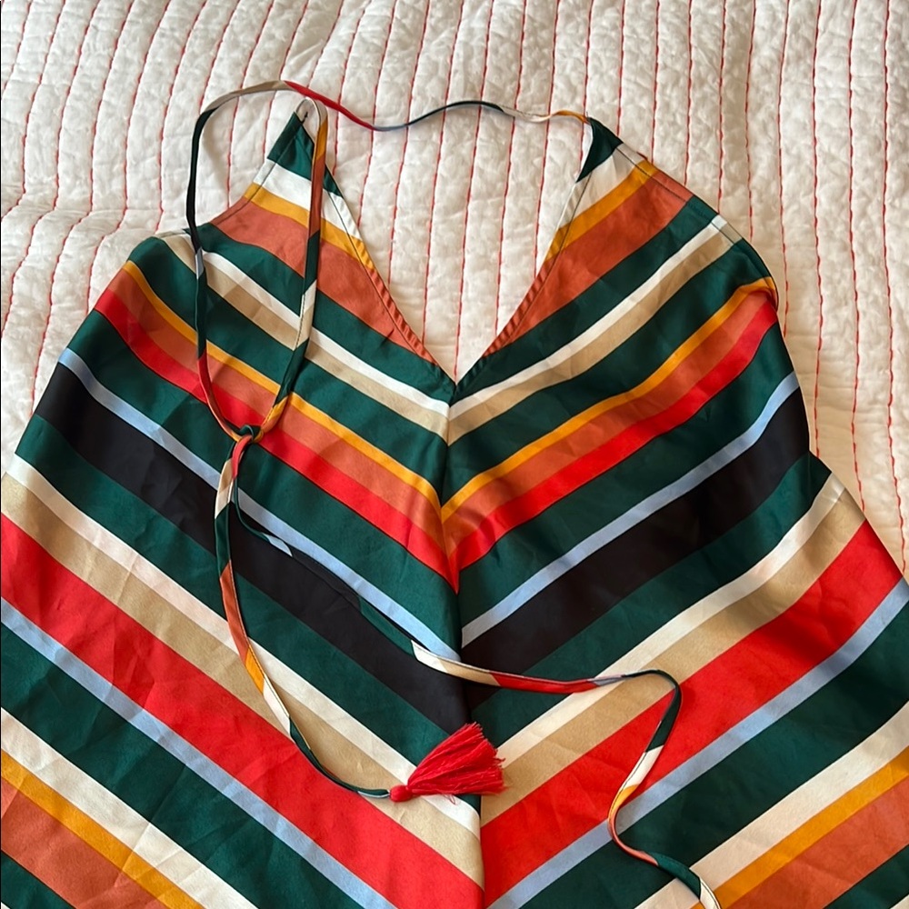 Multicolor Striped Halter Dress - Picture 2 of 4